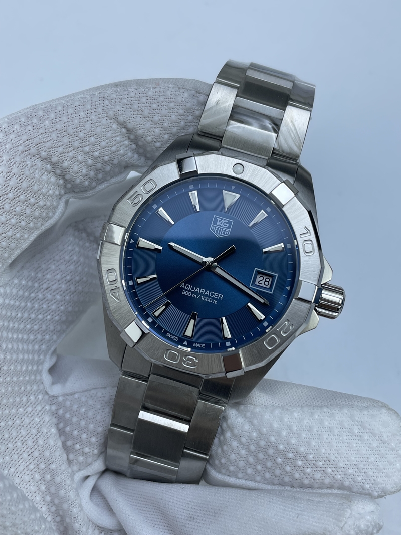 (준비완료/특급배송 )NO.2574/신공장 태그호이어 아쿠아레이서 300M 쿼츠 스틸 블루다이얼