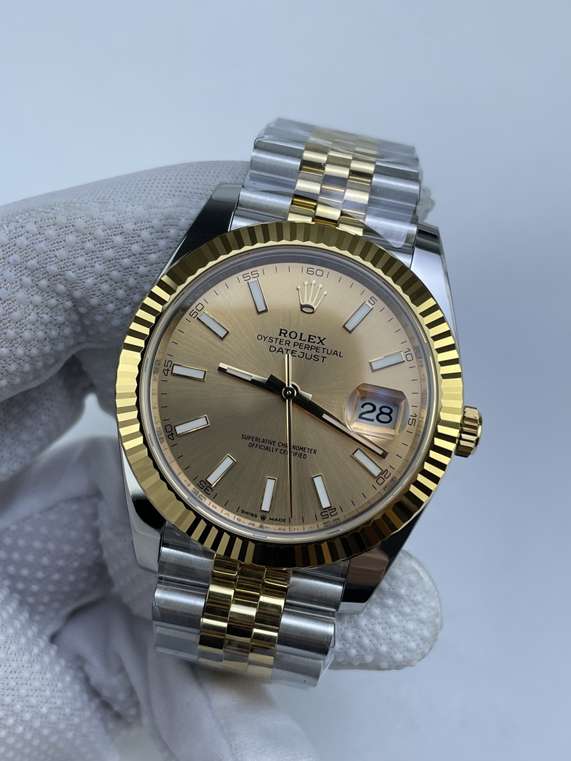 (준비완료/특급배송)NO.3203/롤렉스 데이저스트 41 126334 콤비 옐로우골드 샴페인골드 바인덱스 QP공장