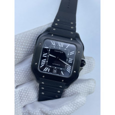 (준비완료/특급배송)NO.3277/BV공장 까르띠에 산토스 40미리 PVD 러버스트랩